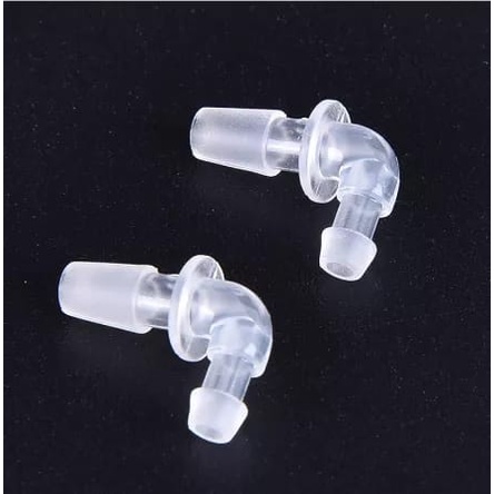 Konektor Siku Earplug ABD BTE Penghubung Ear Tip Konektor Selang Alat Bantu Dengar BTE