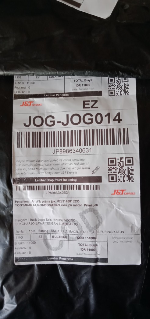 Batik Pria Macan Raffi Lapis Furing Katun Halus Sragenan Size M-xxl Asli Solo