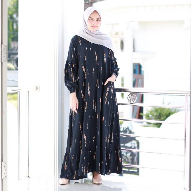 Preloved Sugar maxi navy gamis muslim artemis fashion