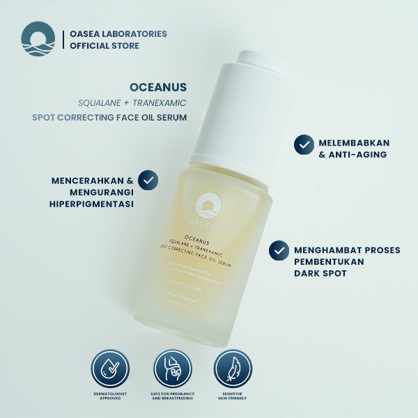 Oasea Oceanus Squalane + Tranexamic Spot Correcting Face Oil Serum 20 ml