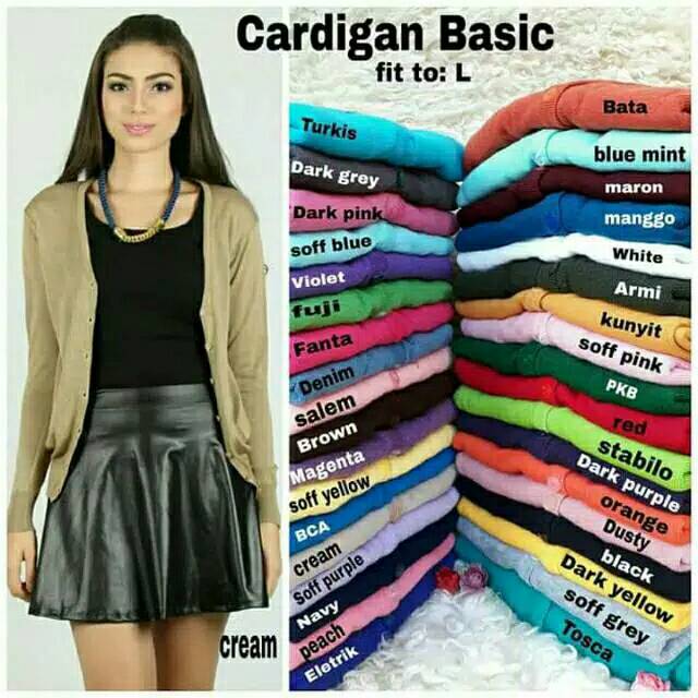 CARDIGAN BASIC/CARDIGAN RAJUT/CARDIGAN BASIC RAJUT HALUS