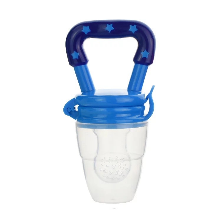 STT Empeng Buah Bayi Baby Fruit Food Feeder Dot Buah Bayi Gigitan Bayi Dodot Sari Buah Anak-BIRU L