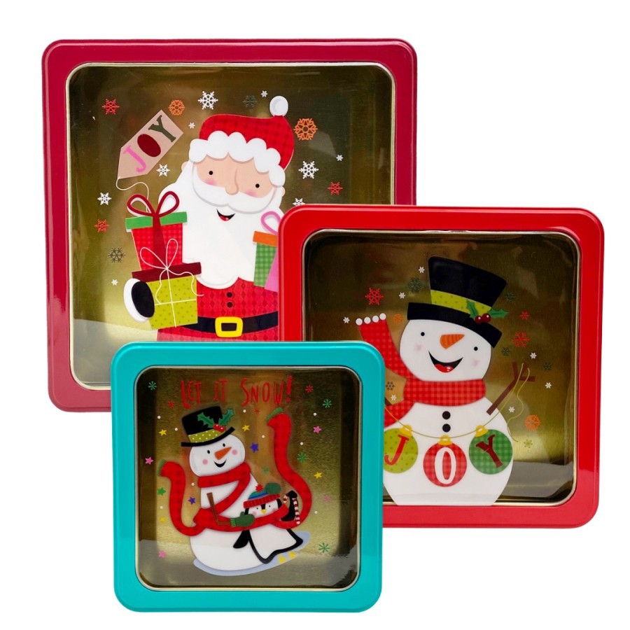 

CHRISTMAS Holiday Decoration Party Gift Present Box Kotak Hadiah Kado Natal Santa Claus Snowman