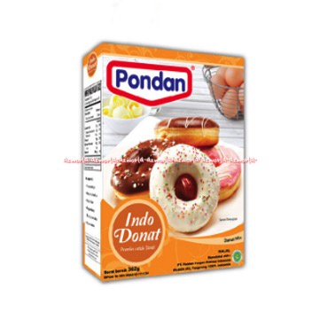 Pondan Indo Donat 362gr Premiks Instan Untuk Membuat Kue Adonan Donat Mix Dounat Aneka Rasa Tepung Premix Instan Powder