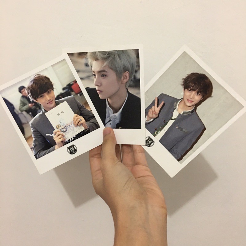 exo polaroid wolf (luhan kai photocard pc)