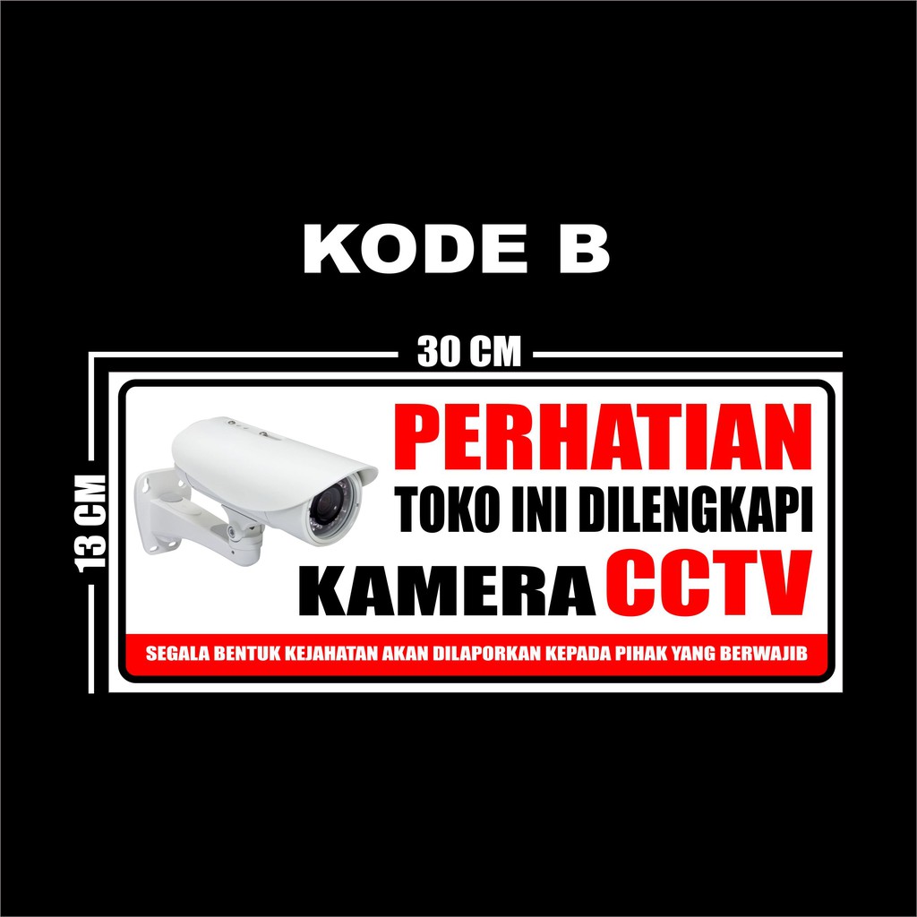 STIKER CCTV TOKO STICKER CCTV