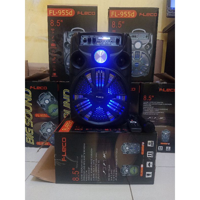 SPEAKER BLUETOOTH FLECO 8'5 INCH FL-995C//FREE MIC KAROKE + REMOTETt-1
