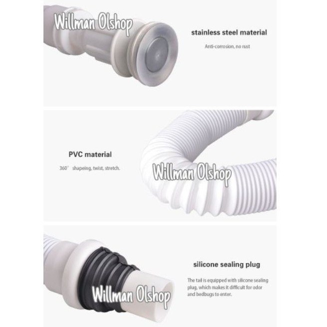 sifon wastafel fleksibel afur wastafel pembuangan wastafel