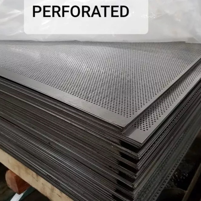 Plat Besi Perforated 0.8mm x 1x2 meter Lubang 10mm