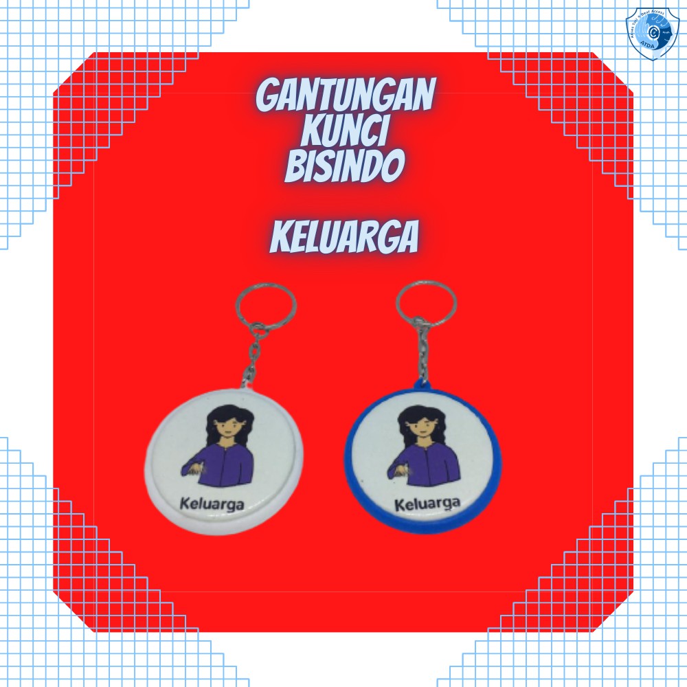 "Keluarga" Gantungan Kunci (Ganci) Bisindo/ISL (Indonesia Sign Language)