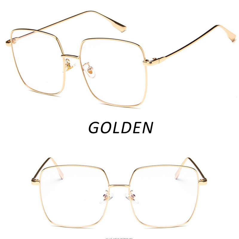 (YUZHU) Kacamata Korean Desgin Metal Frame Square Eyeglasses Pria dan Wanita Frame Kacamate Optik