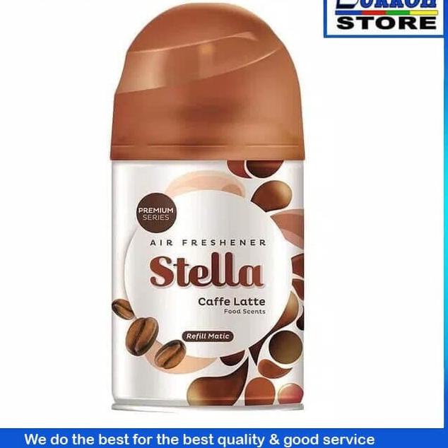 ❂ Stella Refill Matic CAFFE LATTE 1 KALENG Pengharum Ruangan Kopi Coffee ❃