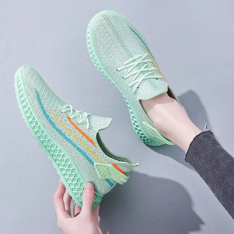 SHOEGALLERY 20X LV0042 Sepatu sneakers wanita dengan motif garis 3 import