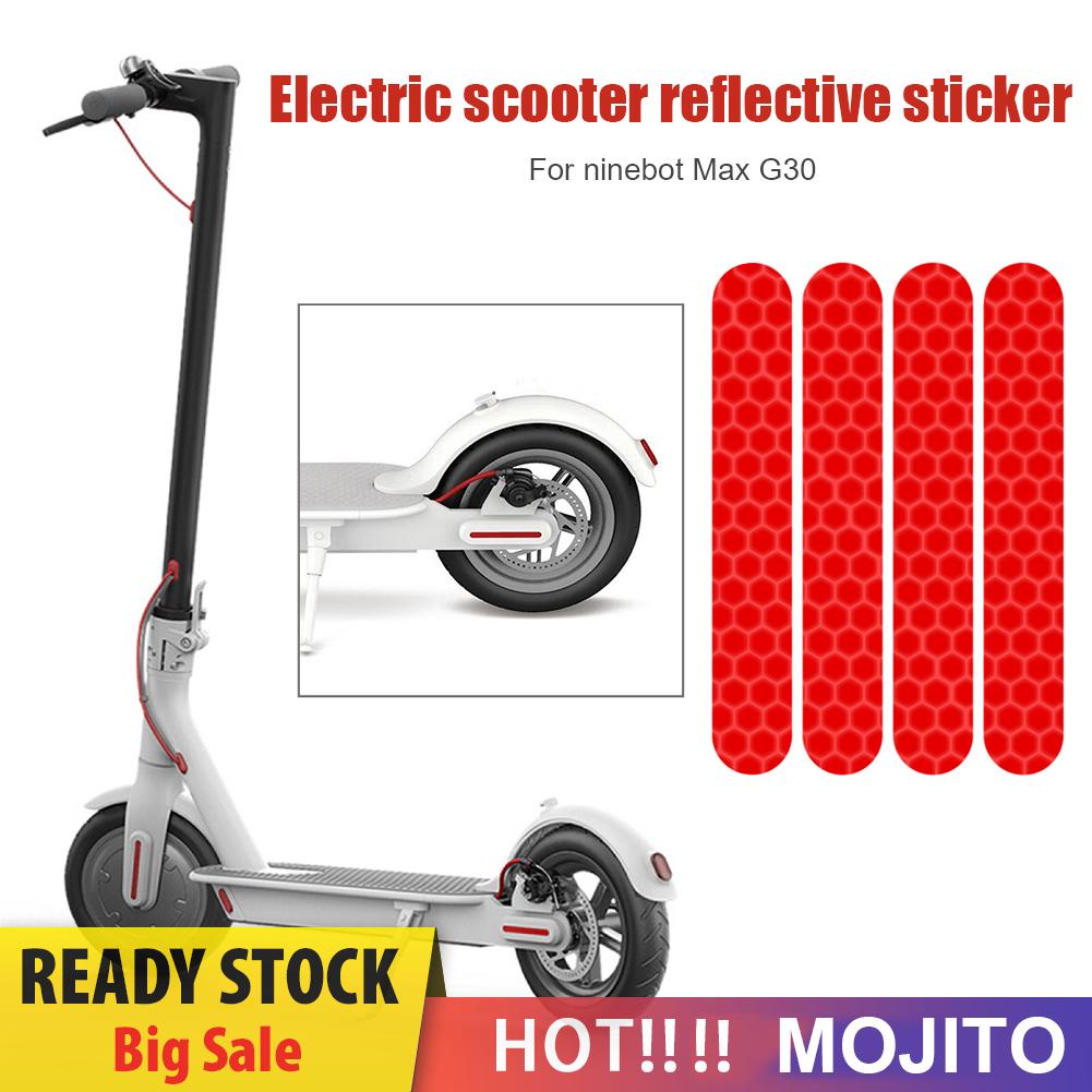 4pcs Stiker Reflektif Untuk Skuter Elektrik Ninebot Max