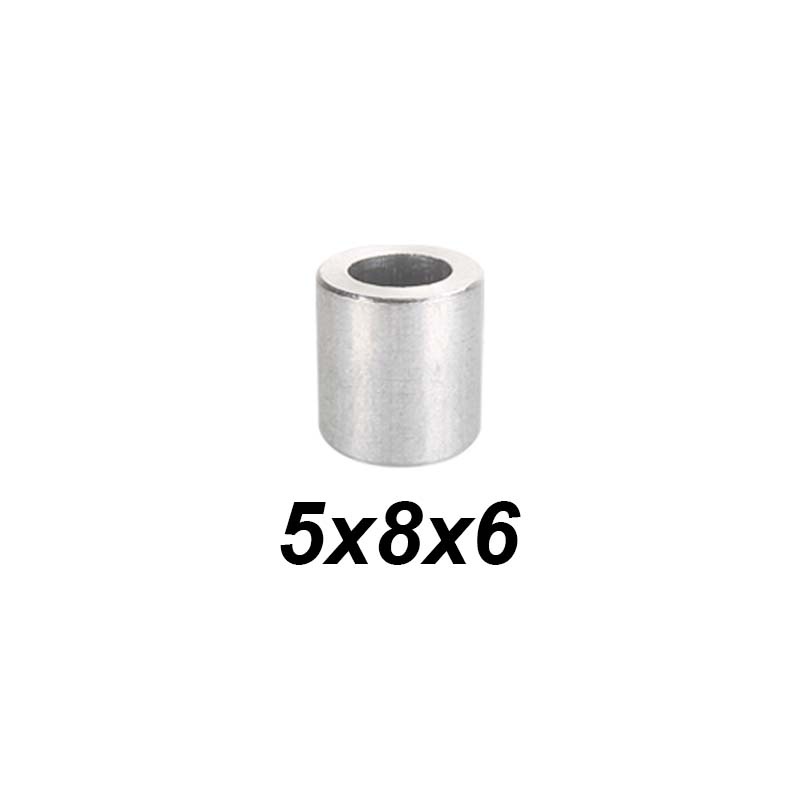 EELIC ALS-5X8X6 Alumunium Spacer Isoloasi Kolom Open Builds V-slot Bantalan Bushing Lengan Baja 5X8X