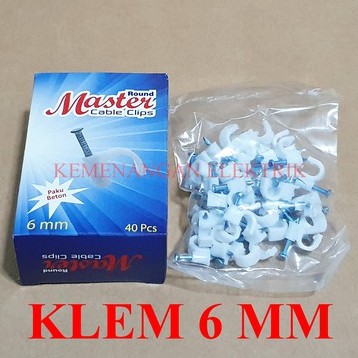 KLEM KABEL PAKU BETON NO 6 DIAMETER PAKU 6MM MASTER 6 MM / CABLE CLIPS