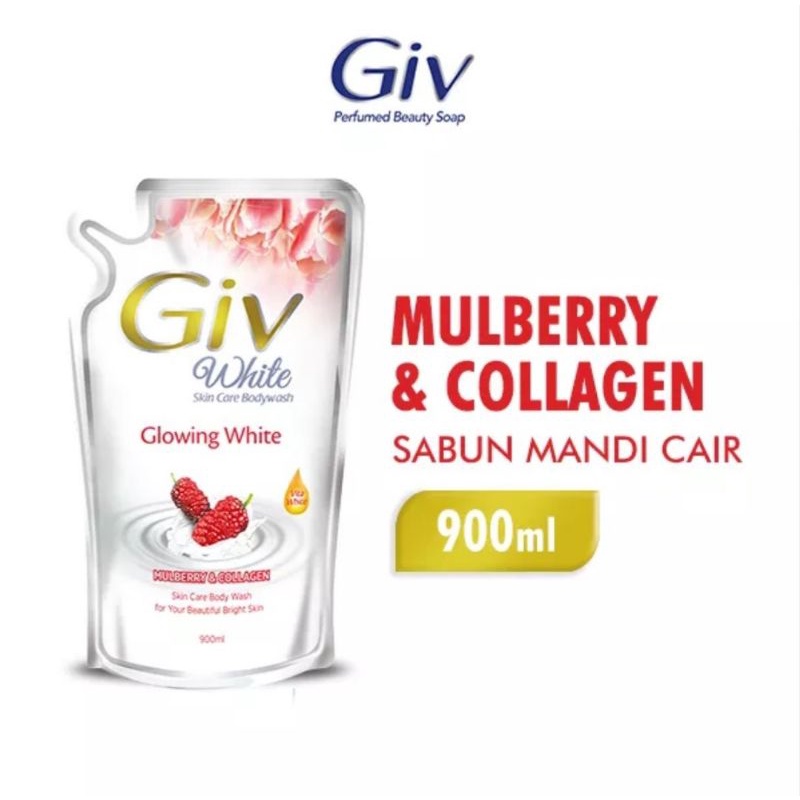 GIV Sabun Mandi Cair Mulberry &amp; Collagen Pouch 900ml