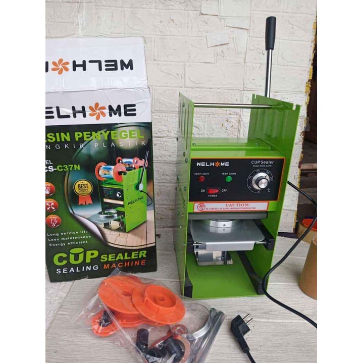 Cup Sealer Welhome WCS C37N Sealing Machine Alat Press Gelas Manual BATAM