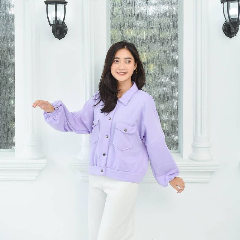 OLIN BUTTON JAKET/JAKET WANITA TREND 2021/KEKINIAN/CUTE CARDIE