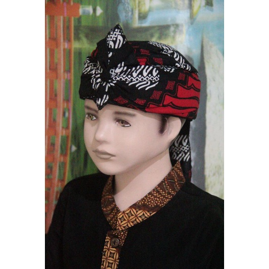 blangkon sunda jawa batik tradisional anak dewasa atas tutup (coklat)
