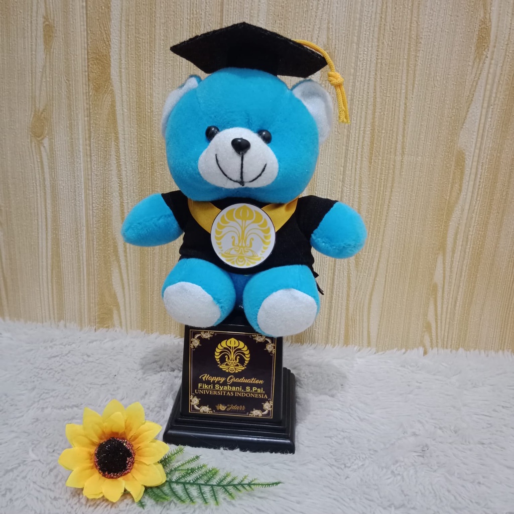 PIALA BONEKA WISUDA / TROPHY BONEKA WISUDA / HADIAH WISUDA / FREE REQUEST NAMA / FOTO DAN LOGO / Boneka Gemoy /