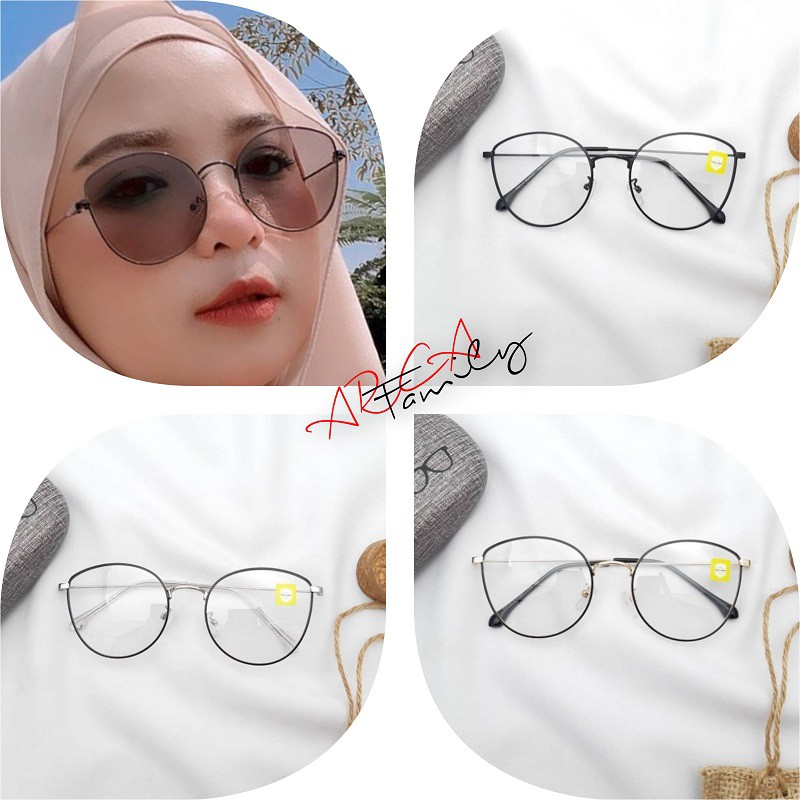 KACAMATA FRAME TITANIUM TERBARU KOREA PHOTOCROMIC UNISEX WANITA PRIA  VINTAGE STYLE