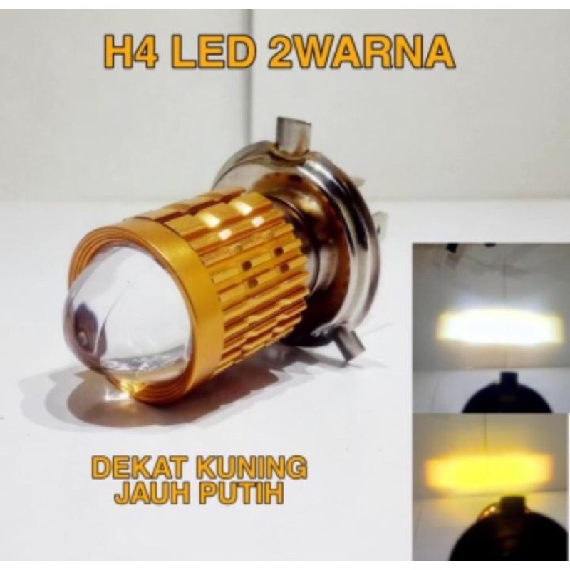 lampu depan H4 D2 laser motor mobil(nyala 2 warna)