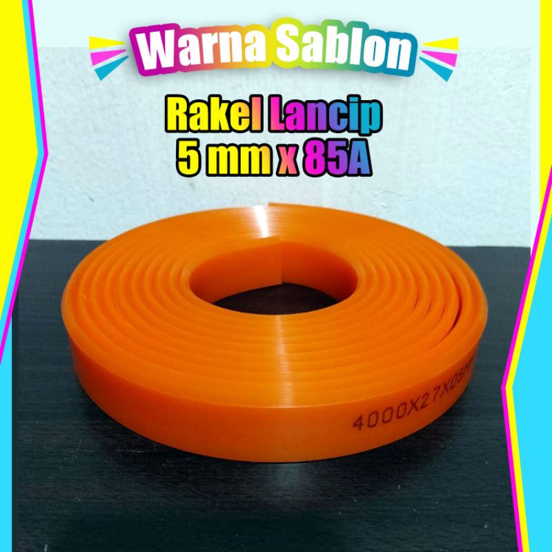 Rakel sablon lancip dan papak 1roll (-+4meter)