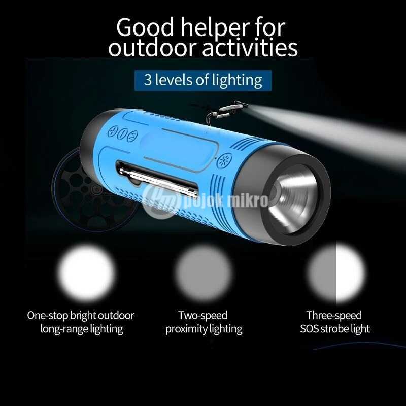 Zealot Portable Wireless Bluetooth Bicycle Speaker Flashlight Radio A2 Speaker Aktif Bluetooth