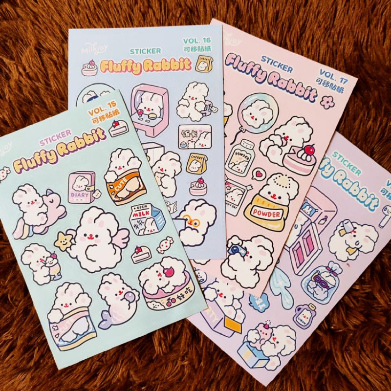 

￼sticker aesthetic fluffy rabbit by giftproject.id