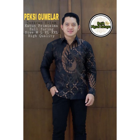 kemeja batik solo premium
