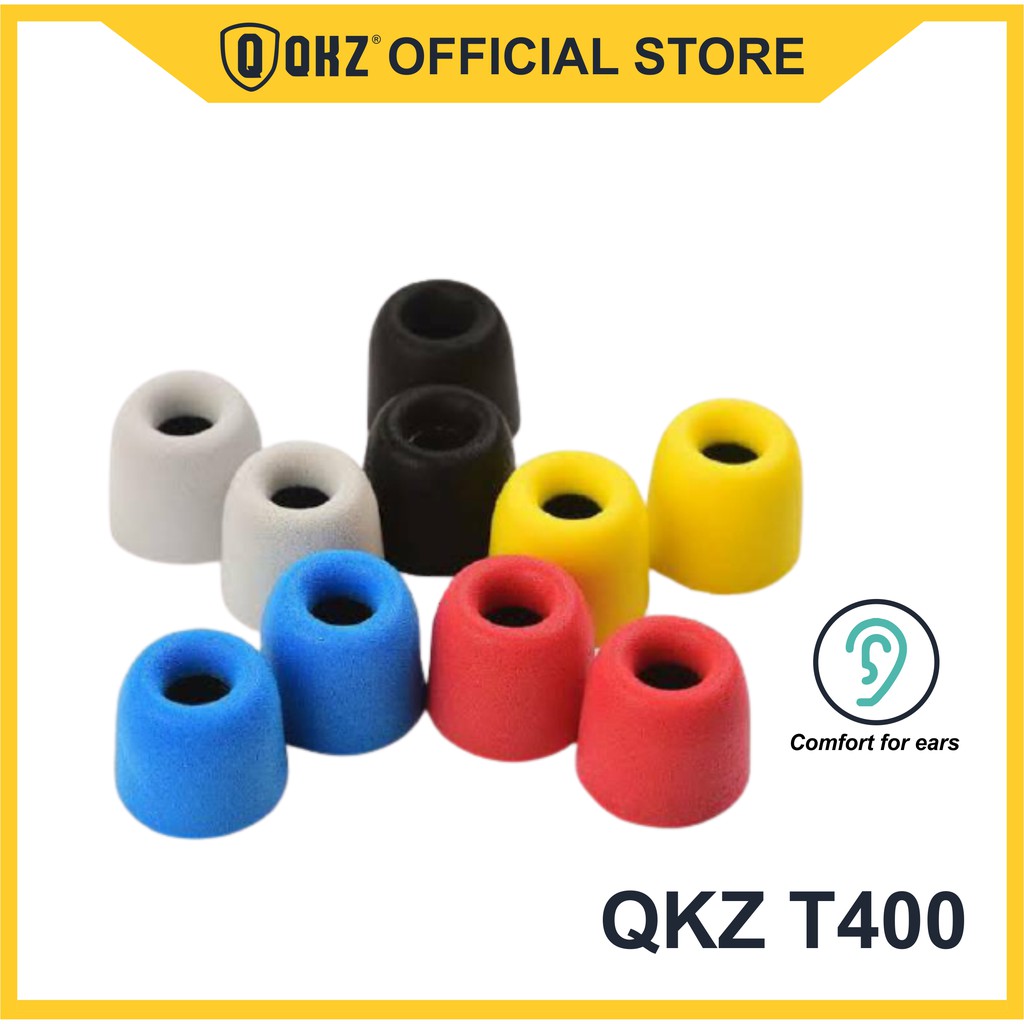 QKZ Eartips Memory Foam - Upgrade Eartips - Busa Karet Silicone
