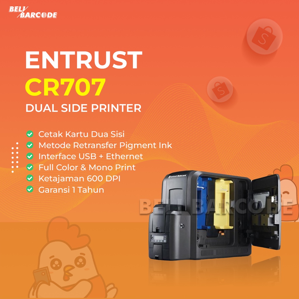 Printer Cetak Kartu DATACARD ENTRUST CR707 PVC Dua Sisi - Printer ID Card