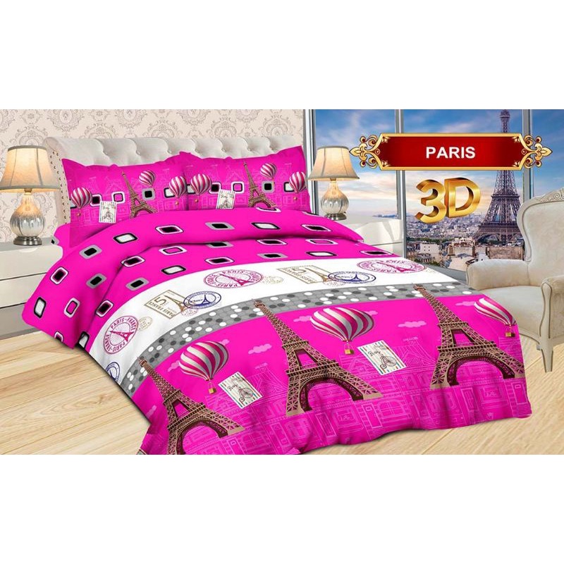 Bedcover set sprei bonita 180x200 motif paris