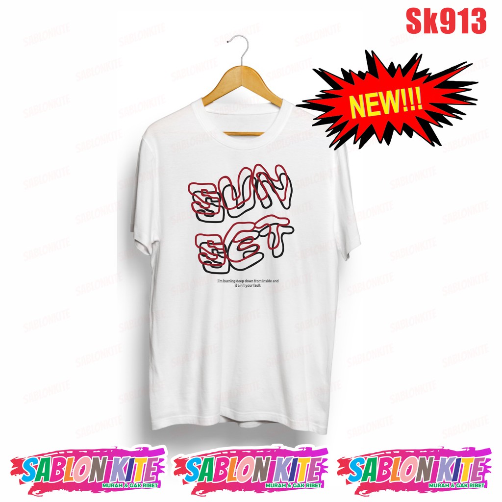 MURAH!!! KAOS SUNSET SK913 Unisex combed 30s