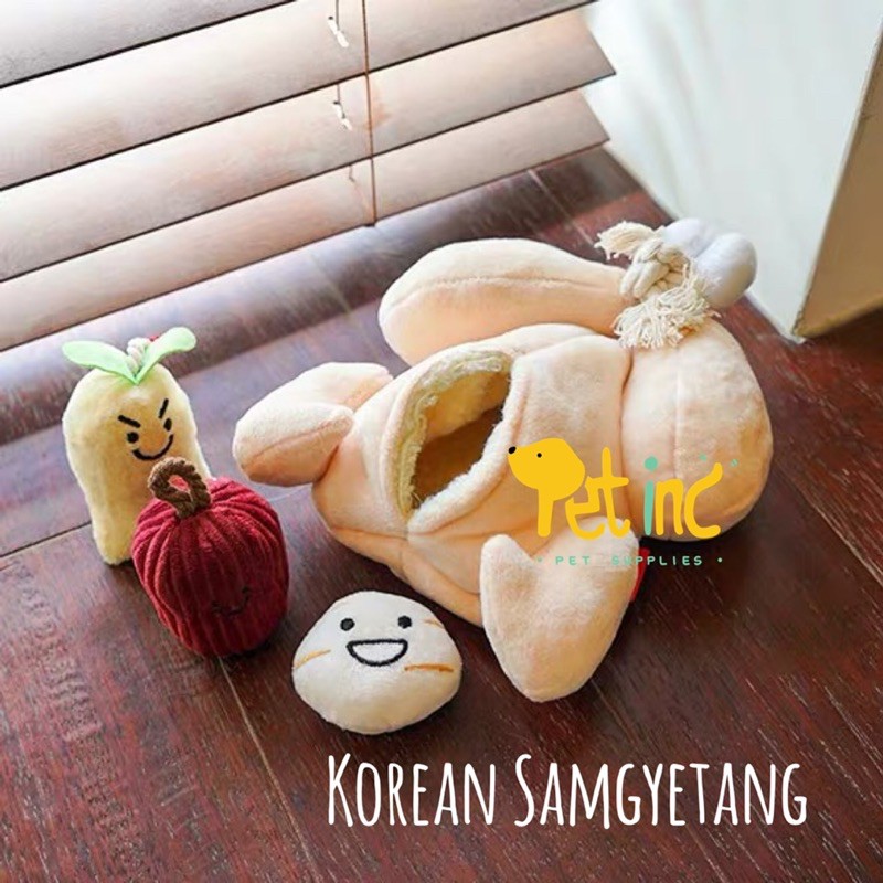 Korea Samgyetang 6 in 1 toy hide treats squeaky and rustling toys