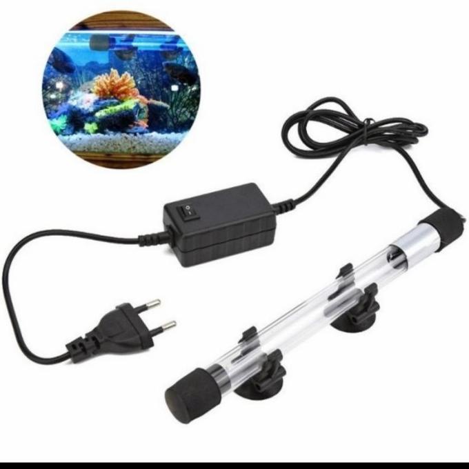 Lampu uv aquarium 7 watt anti virus bakteri uvc aksesoris kolam ikan A