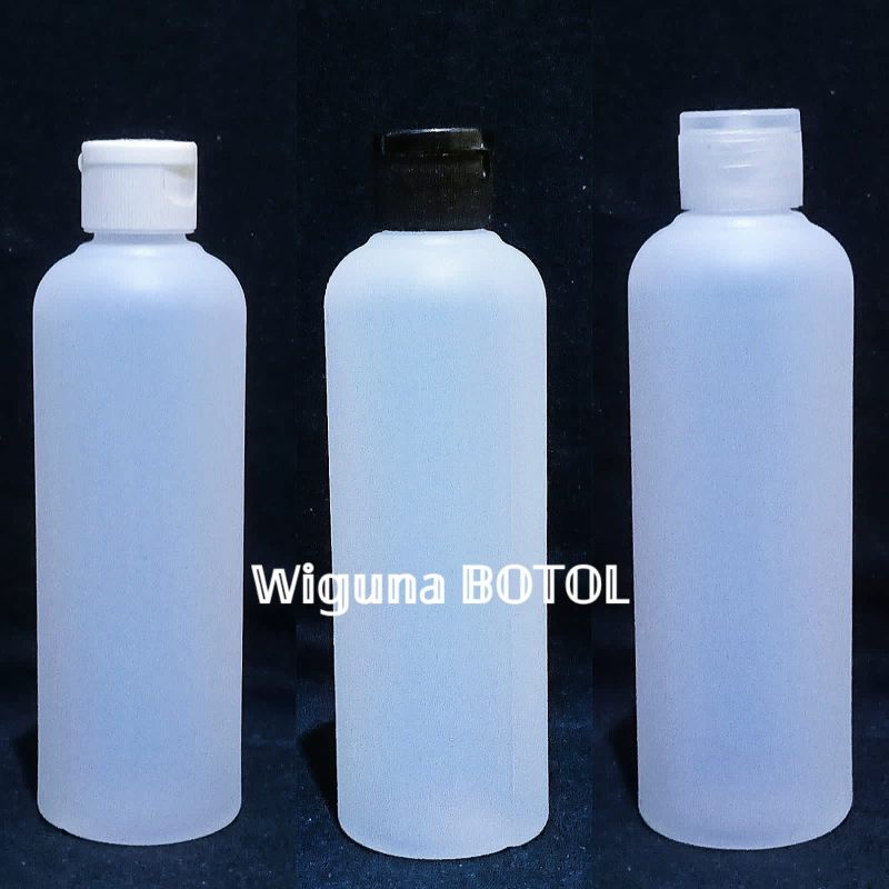 Botol Fliptop 250ml HDPE Natural / Botol HDPE 250ml Natural Tutup Fliptop