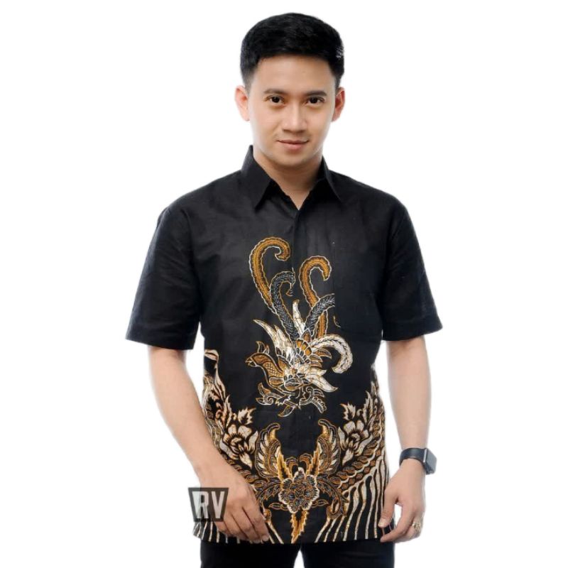 Baju batik pria Lengan pendek premium terlaris | Batik pria lengan pendek reguler