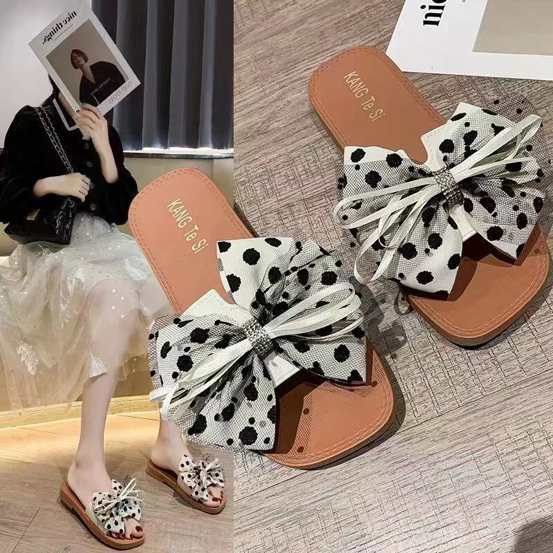 GROSIRTAS TG1602 Sandal Flat Wanita Import Motif Mickey Import Fashion Kekinian