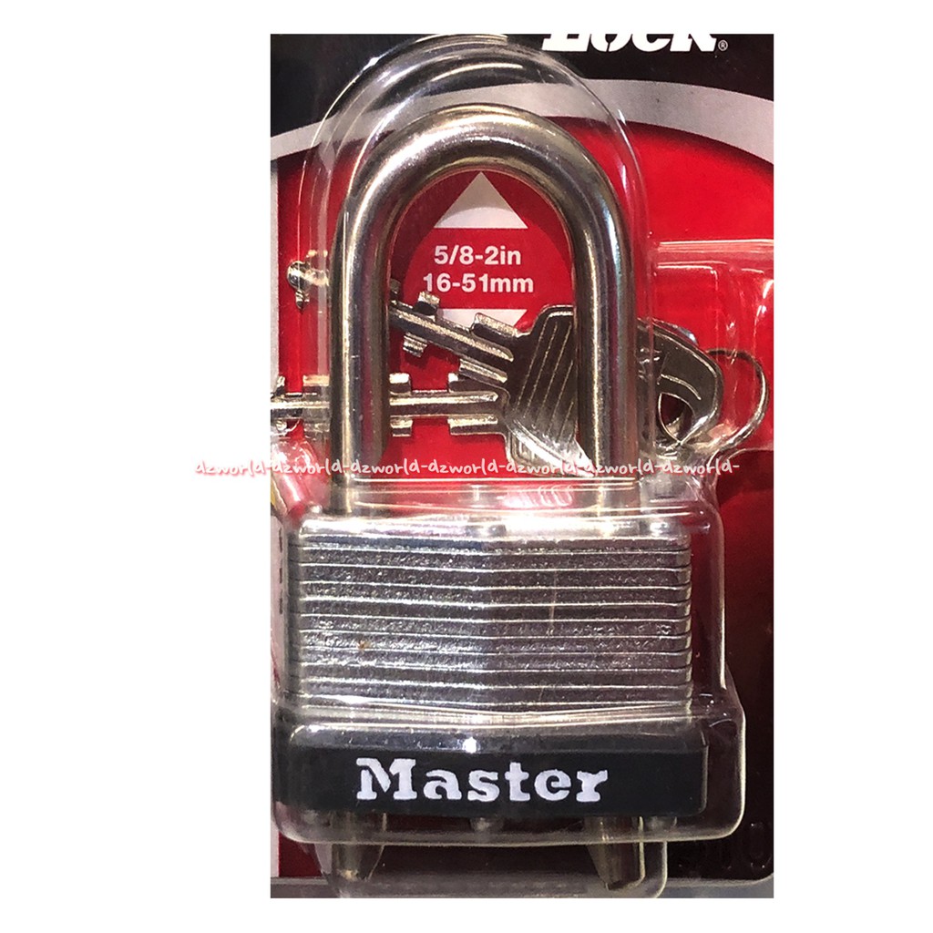 Master Lock Padlock Gembok Kunci 16-51mm Kotak Tahan Api Masterlock Pad Lock Stainless Steel Alat Keamanan Rumah