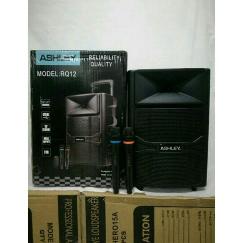 speaker metting wireles portable ASHLEY RQ12 12inchi original garansi resmi 1tahun ashley