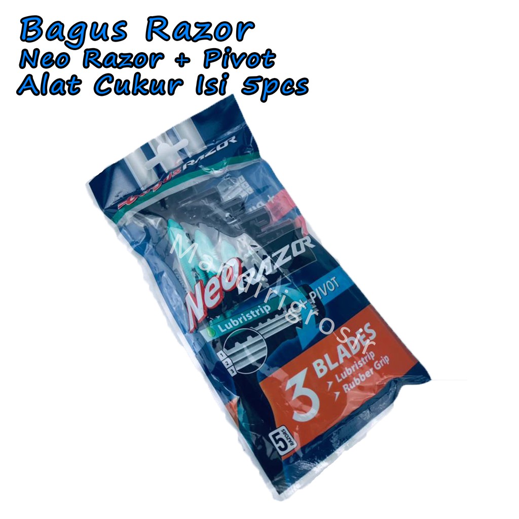 Bagus Yamazaki * New Razor 3 Blades+Pivot * Alat Cukur * 5 razors