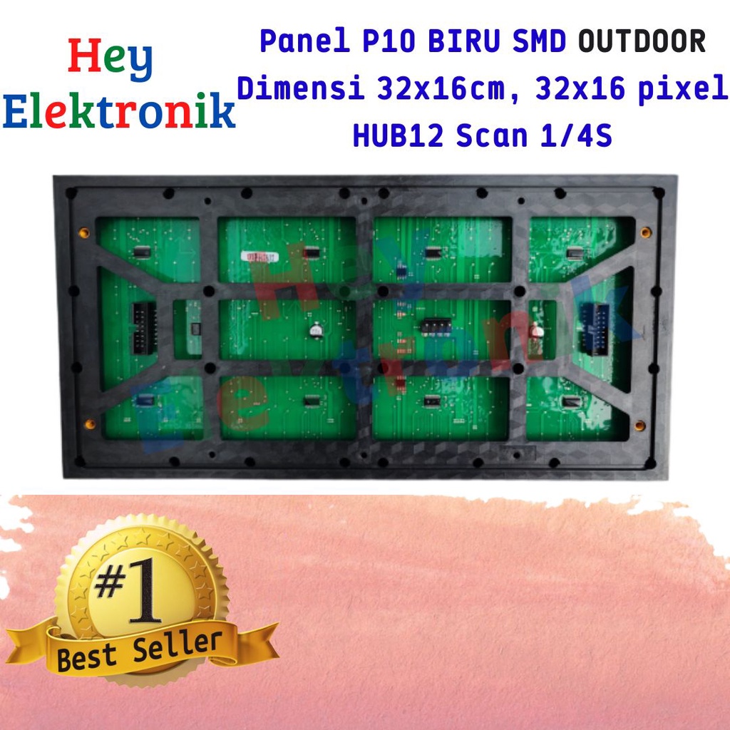 Panel module modul Led P10 Running tex SMD Biru Full Outdoor