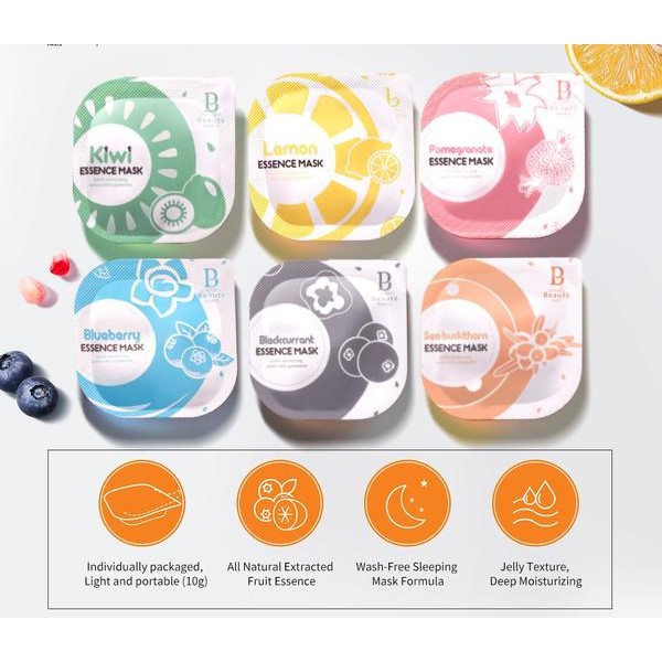 Premiere Beaute Jelly Face Sleeping Mask - Natural Fruit Essence / Masker Tidur Wajah Glowing