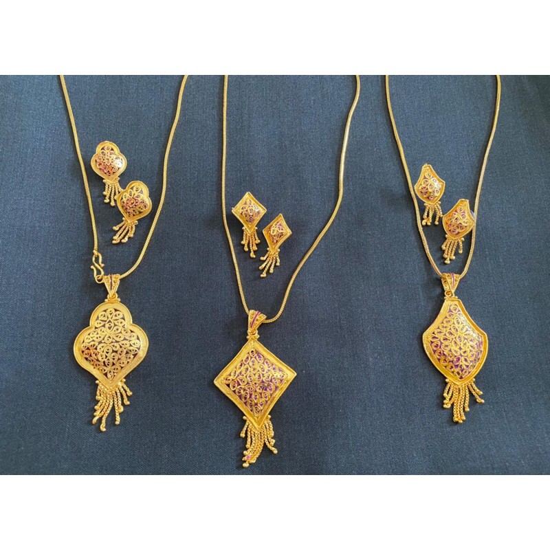 Kalung wanita berlapis Emas perak liotin /kalung Dubai set Emas/Aksesoris wanita