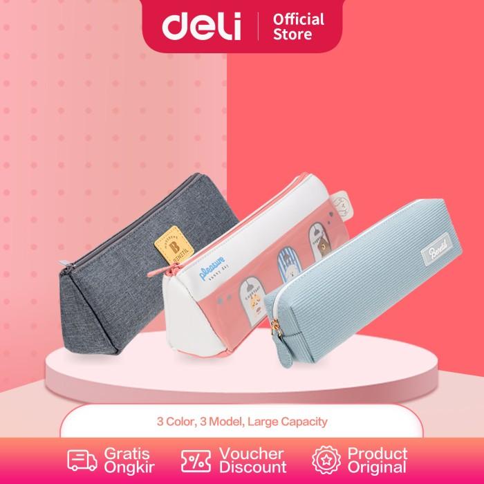 

Deli Pencil Pouch/Tempat Pensil Penyimpanan Besar design simple 670XX Berkualitas