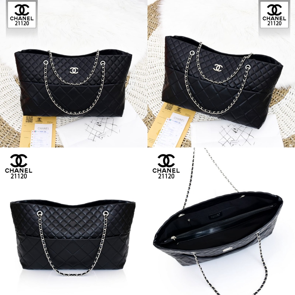 TAS WANITA BATAM IMPORT CHANEL TOTE BAG 21120 KWALITAS PLATINUM LIKE ORI