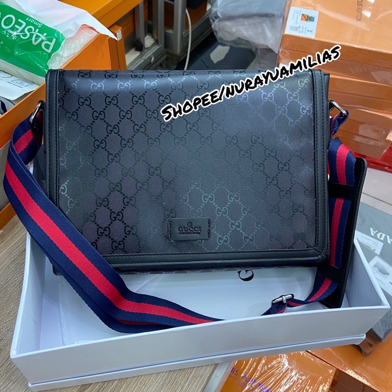 Tas selempang gucci import tas slempang branded tas kantor gucci tas kerja branded