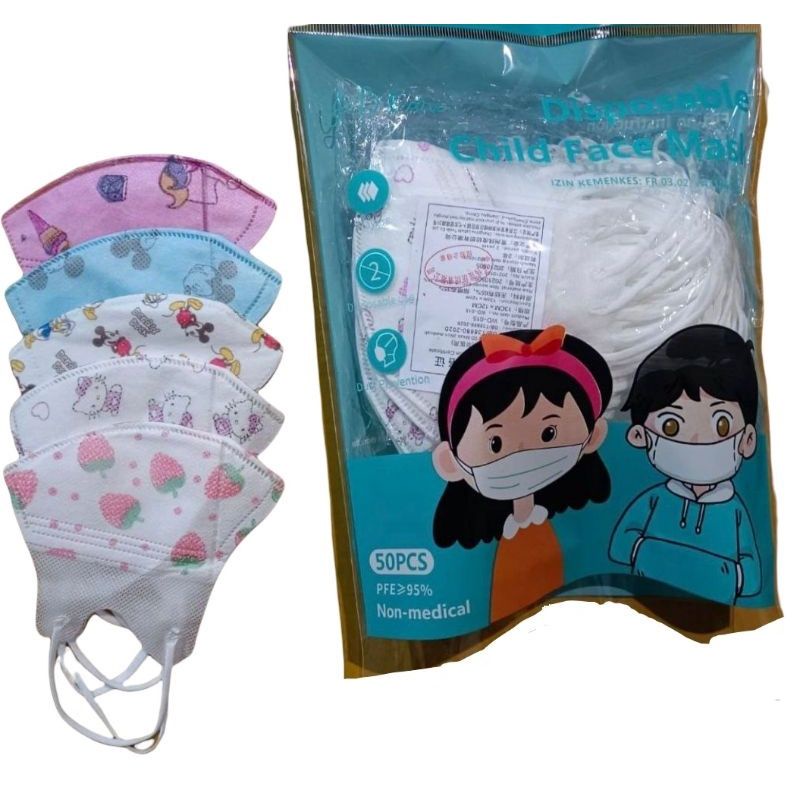 SOLOGROSIR COD MASKER DUKBIL ANAK ISI 50PCS